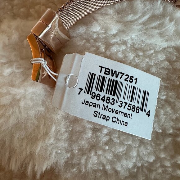 NWT! TBW7251 TORY BURCH Phipps Rose Gold-Tone Bracelet Watch Women main image 5